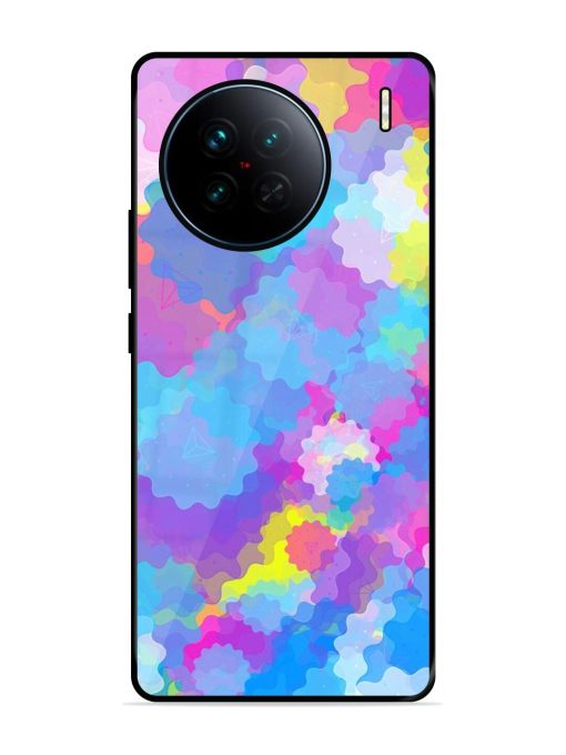 Psychedelic Cloud Burst Glossy Soft Edge Case for Vivo X90 Chachhi