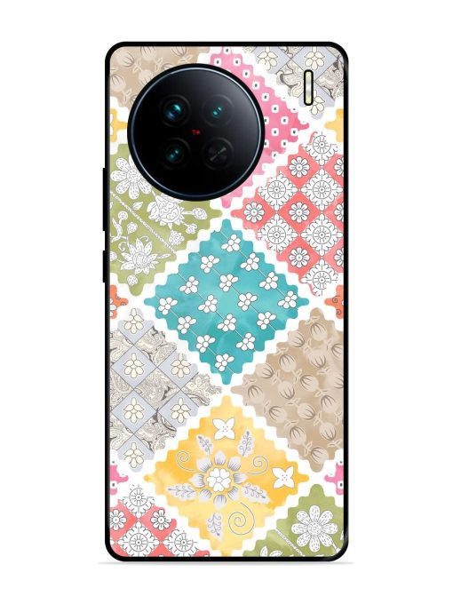 Patchwork Dreamscape Glossy Soft Edge Case for Vivo X90 Chachhi