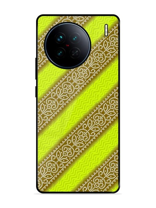 Golden Bandana Bliss Glossy Soft Edge Case for Vivo X90 Chachhi