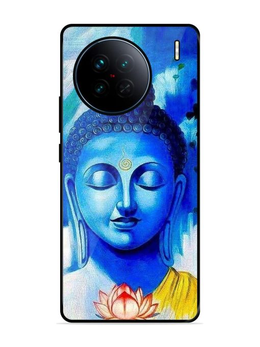 Serene Buddha With Lotus Glossy Soft Edge Case for Vivo X90