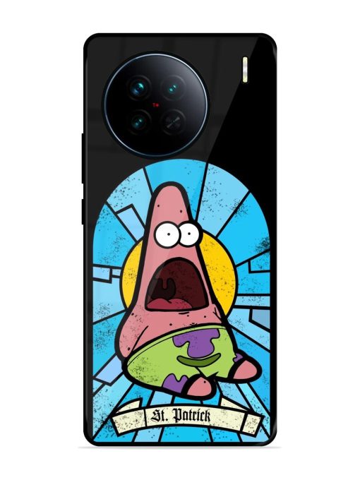 St. Patrick'S Day Stained Glass Patrick Star Glossy Soft Edge Case for Vivo X90 Chachhi