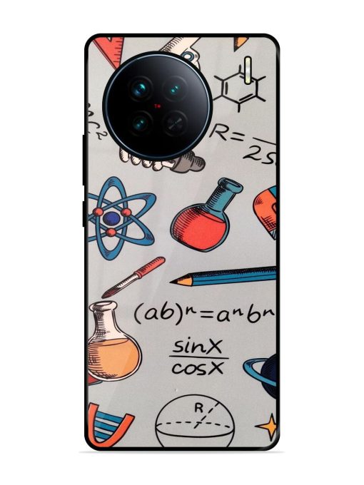 Science Doodle Delight Glossy Soft Edge Case for Vivo X90 Chachhi