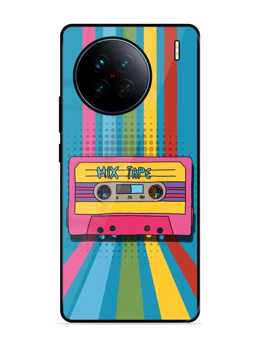 Retro Cassette Tapes Glossy Soft Edge Case for Vivo X90 Chachhi