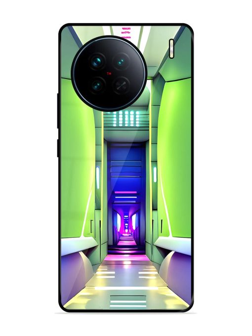 Neon Corridor Glossy Soft Edge Case for Vivo X90 Chachhi