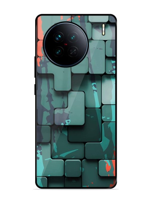 Abstract Geometric Mosaic Glossy Soft Edge Case for Vivo X90 Chachhi