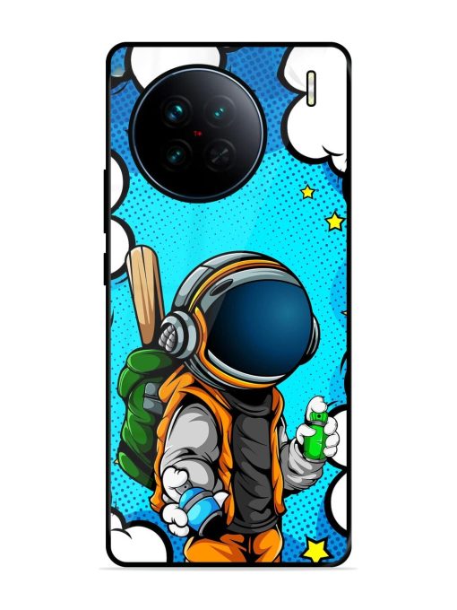 Space Graffiti Artist Glossy Soft Edge Case for Vivo X90