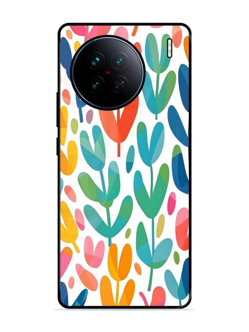 Rainbow Of Blooms Glossy Soft Edge Case for Vivo X90 Chachhi