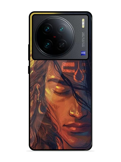 Tranquil Shiva Glossy Soft Edge Case for Vivo X90 Pro Chachhi