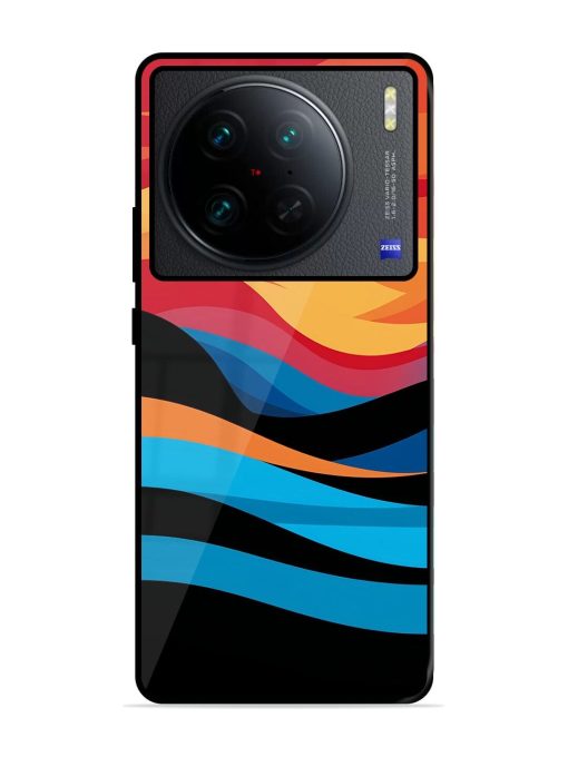 Blazing Currents Glossy Soft Edge Case for Vivo X90 Pro Chachhi