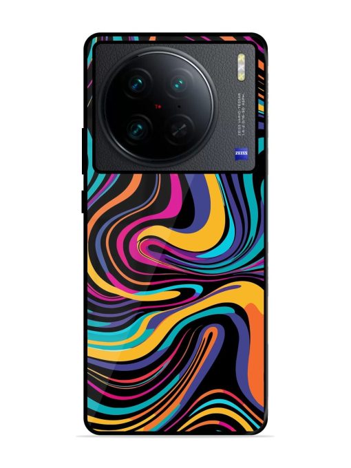 Psychedelic Swirl Glossy Soft Edge Case for Vivo X90 Pro Chachhi