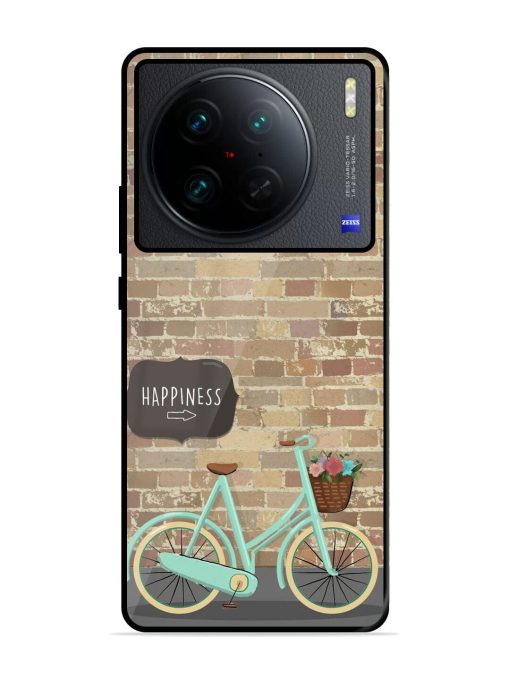 Pedaling Towards Happiness Glossy Soft Edge Case for Vivo X90 Pro Chachhi