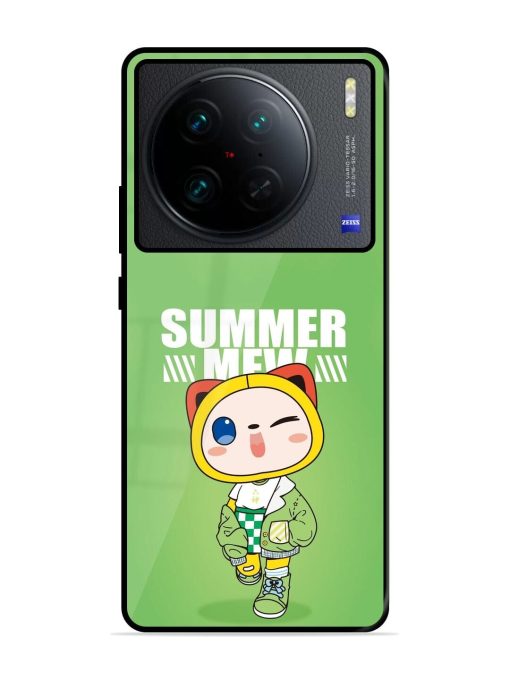 Purrfect Summer Glossy Soft Edge Case for Vivo X90 Pro Chachhi