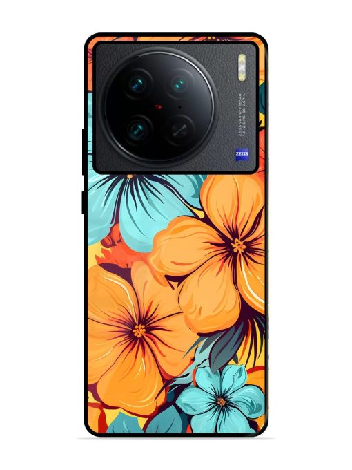 Tropical Bloom Glossy Soft Edge Case for Vivo X90 Pro Chachhi