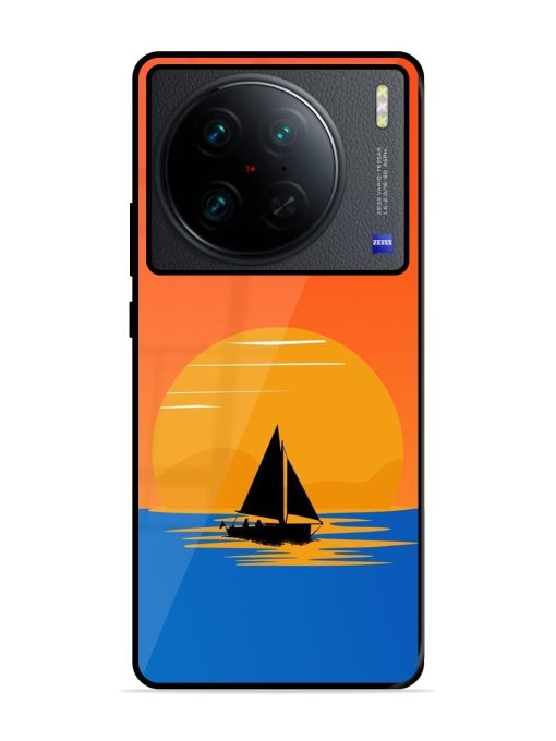 Sunset Sail Glossy Soft Edge Case for Vivo X90 Pro Chachhi