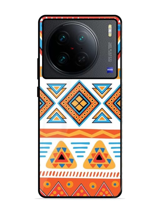 Vibrant Tribal Pattern Glossy Soft Edge Case for Vivo X90 Pro Chachhi