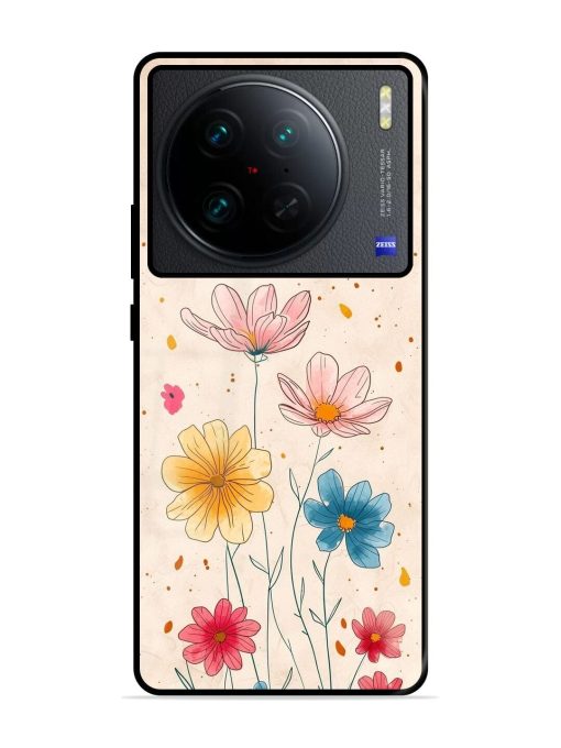 Delicate Bloom Glossy Soft Edge Case for Vivo X90 Pro Chachhi