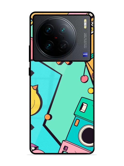 Retro Remix Glossy Soft Edge Case for Vivo X90 Pro Chachhi