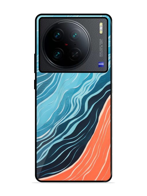 Oceanic Divide Glossy Soft Edge Case for Vivo X90 Pro Chachhi