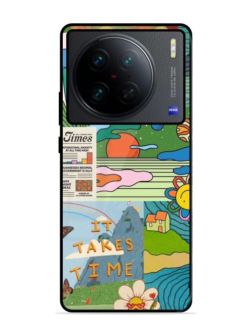 Groovy Vibes Glossy Soft Edge Case for Vivo X90 Pro Chachhi