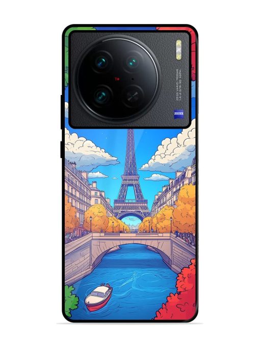 Parisian Panorama Glossy Soft Edge Case for Vivo X90 Pro Chachhi