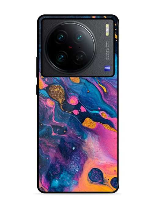 Cosmic Swirl Glossy Soft Edge Case for Vivo X90 Pro Chachhi