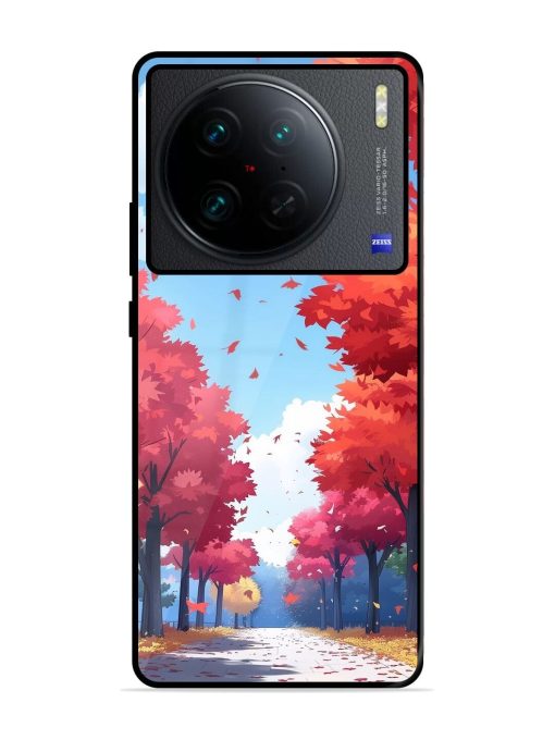 Autumn'S Embrace Glossy Soft Edge Case for Vivo X90 Pro Chachhi