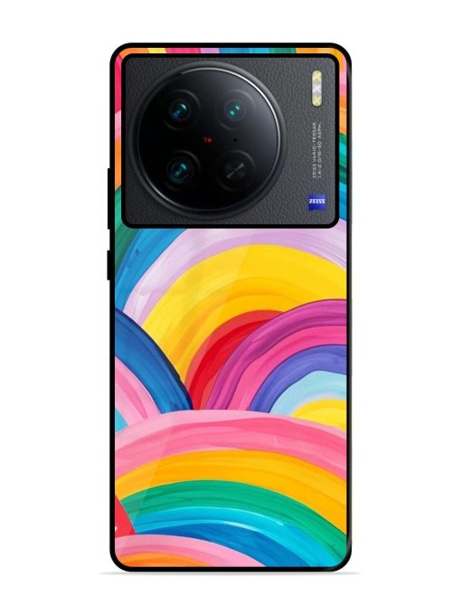 Rainbow Symphony Glossy Soft Edge Case for Vivo X90 Pro Chachhi