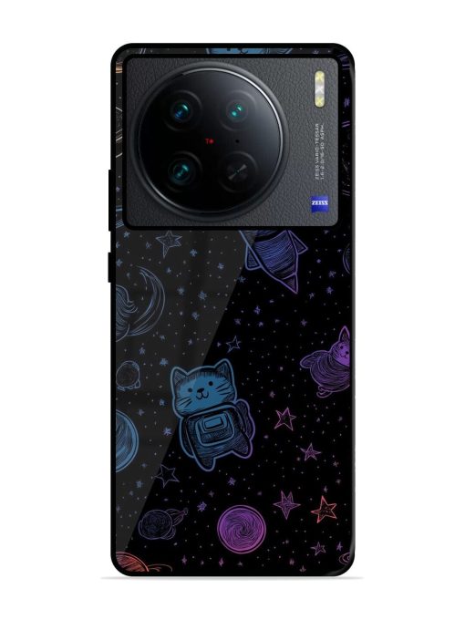 Cosmic Cat Chaos Glossy Soft Edge Case for Vivo X90 Pro Chachhi