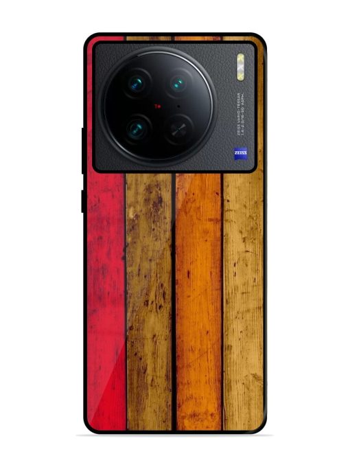 Colorful Woodgrain Glossy Soft Edge Case for Vivo X90 Pro Chachhi