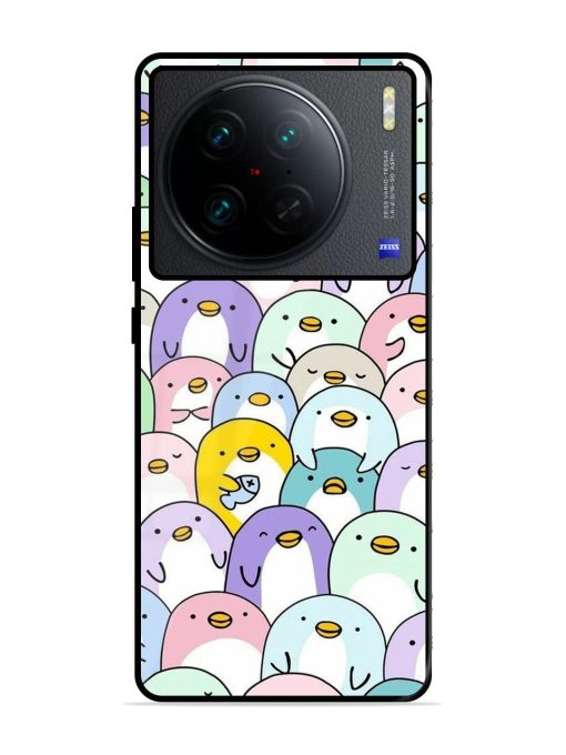 Penguin Party Glossy Soft Edge Case for Vivo X90 Pro Chachhi