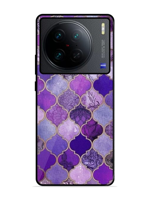 Purple Mosaic Magic Glossy Soft Edge Case for Vivo X90 Pro Chachhi