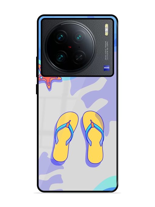 Sandy Toes And Salty Seas Glossy Soft Edge Case for Vivo X90 Pro Chachhi