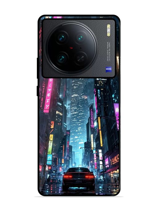 Neon Nightscape Glossy Soft Edge Case for Vivo X90 Pro Chachhi