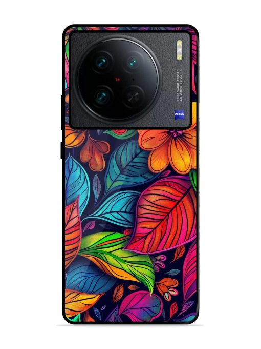 Rainbow Of Blooms Glossy Soft Edge Case for Vivo X90 Pro Chachhi