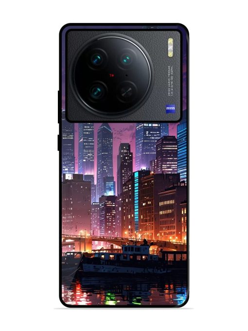 Neon Nightscape Glossy Soft Edge Case for Vivo X90 Pro Chachhi