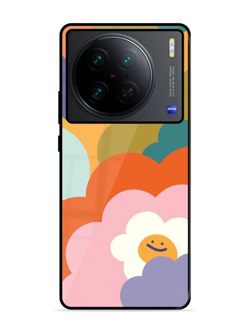 Happy Flower Power Glossy Soft Edge Case for Vivo X90 Pro Chachhi