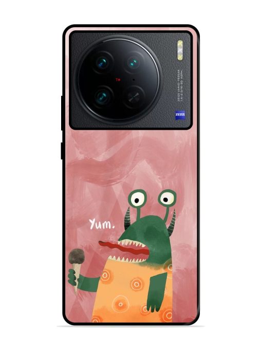 Hungry Monster Glossy Soft Edge Case for Vivo X90 Pro Chachhi