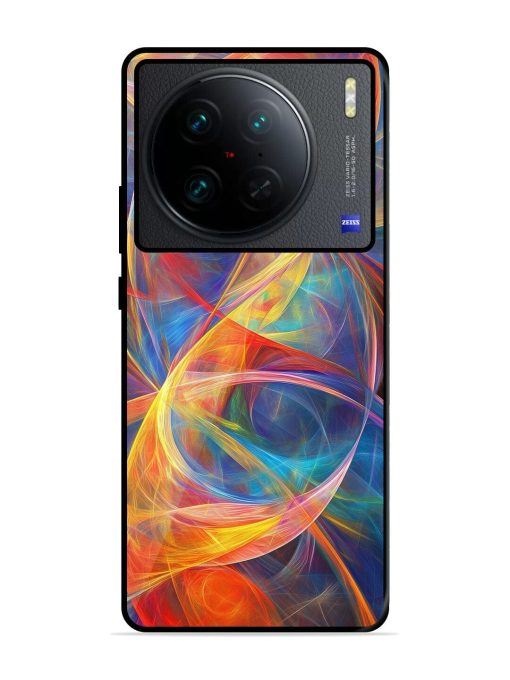 Cosmic Currents Glossy Soft Edge Case for Vivo X90 Pro Chachhi