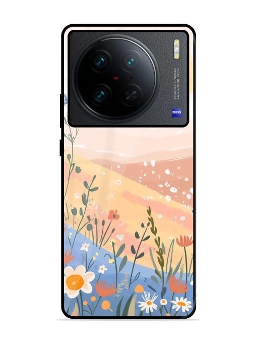 Golden Hour Blooms Glossy Soft Edge Case for Vivo X90 Pro Chachhi