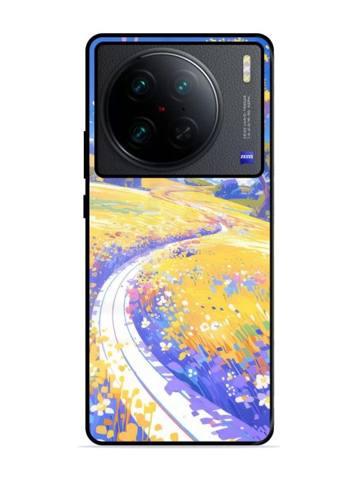 Vibrant Spring Meadow Glossy Soft Edge Case for Vivo X90 Pro Chachhi