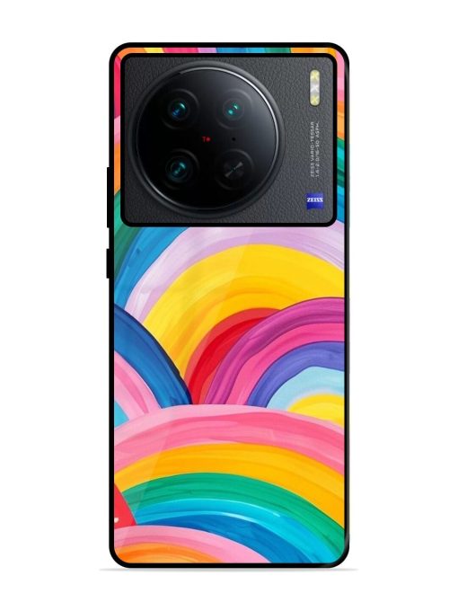 Rainbow Cascade Glossy Soft Edge Case for Vivo X90 Pro Chachhi