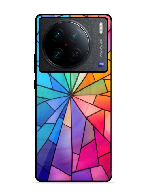 Stained Glass Kaleidoscope Of Colors Glossy Soft Edge Case for Vivo X90 Pro Chachhi