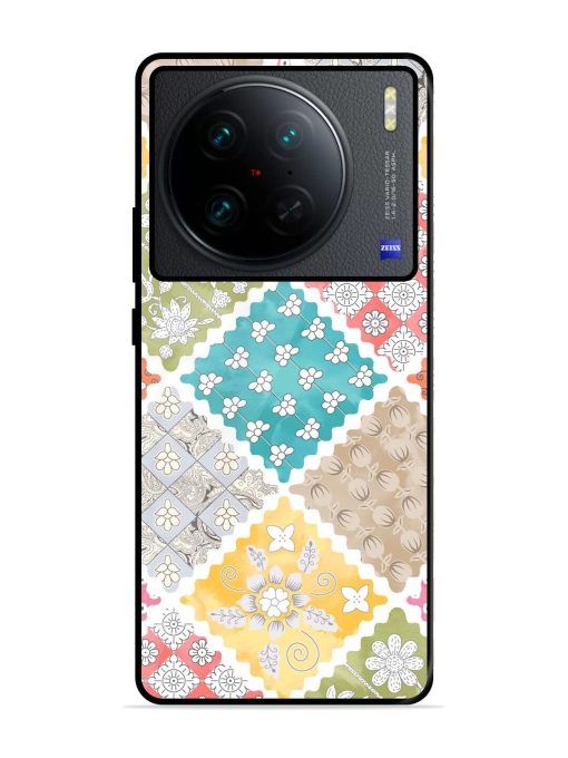 Patchwork Dreamscape Glossy Soft Edge Case for Vivo X90 Pro Chachhi