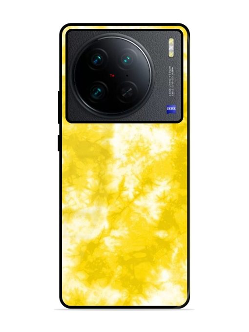 Golden Tie-Dye Twirl Glossy Soft Edge Case for Vivo X90 Pro Chachhi