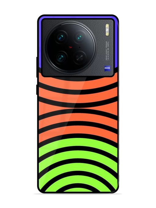 Psychedelic Stripe Symphony Glossy Soft Edge Case for Vivo X90 Pro Chachhi