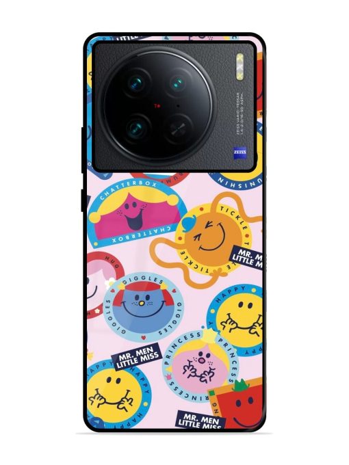 Whimsical Mr. Men & Little Miss Glossy Soft Edge Case for Vivo X90 Pro Chachhi