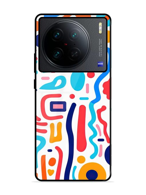 Whimsical Doodle Chaos Glossy Soft Edge Case for Vivo X90 Pro Chachhi