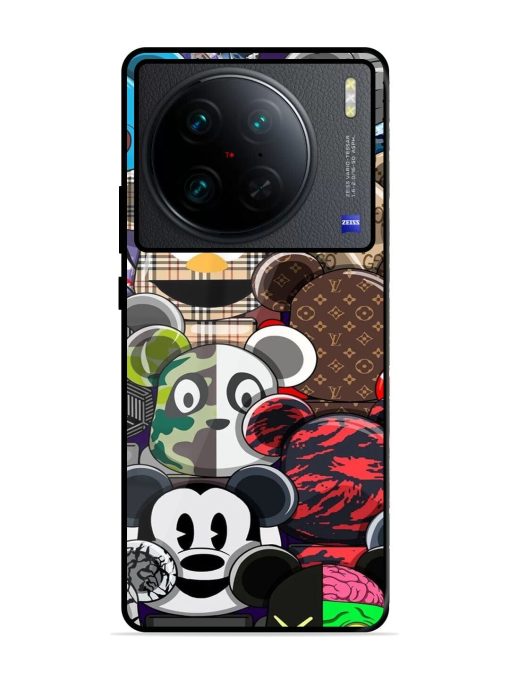 Streetwear Bearbrick Extravaganza Glossy Soft Edge Case for Vivo X90 Pro Chachhi