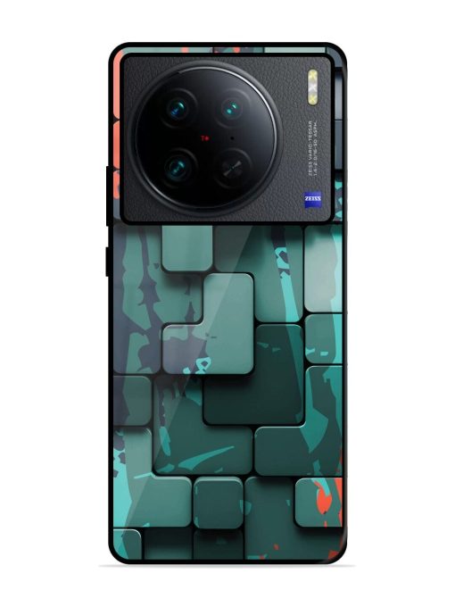 Abstract Geometric Mosaic Glossy Soft Edge Case for Vivo X90 Pro Chachhi