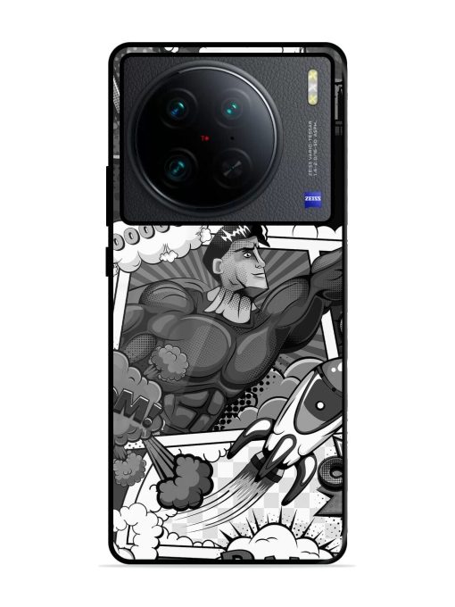 Comic Book Chaos Glossy Soft Edge Case for Vivo X90 Pro Chachhi